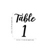 Vinyl Art Decal - Seating Chart Table Numbers 1-12 -