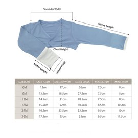 EDENSWEAR EDENSWEAR Zinc-Filled Rayon Eczema Face Anti-scratch Sleeve Cover Vest (6Months White)