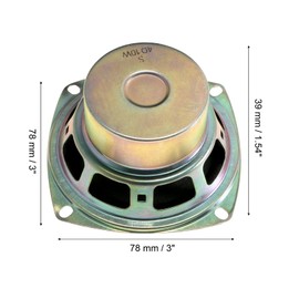 sourcing map 10W 4 Ohm 3 Inch 78x78x39mm Anti-magnetic Speaker Tweeter Speakers