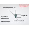20x Mini 2.5 Volt .435 Watt Blue Christmas Glass Incandescent