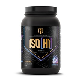 HOSSTILE ISO[H1] Grass Fed Whey Protein Isolate with Digestive Enzymes, Whey Protein Powder for Muscle Gain & Muscle Recovery, Post Workout Recovery Drink, Blueberry Donut, 30 Servings