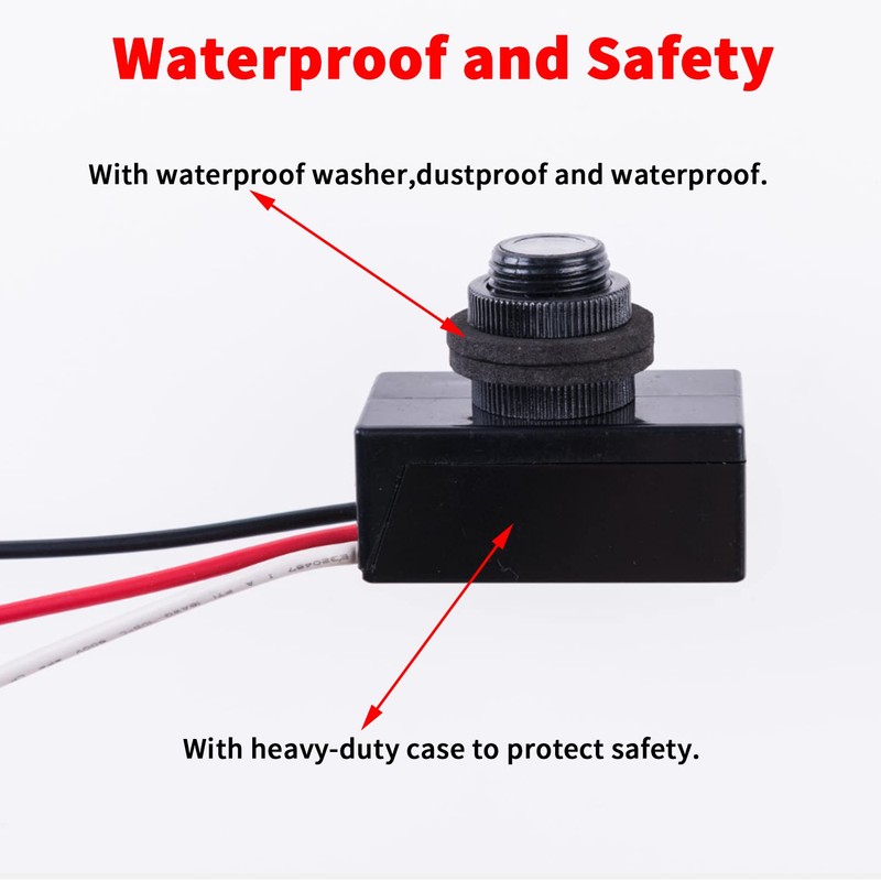 DC 8-50V Photoelectric Switch,12V/24V/36V/48V Direct Current Photocell Switch,Dusk to Dawn