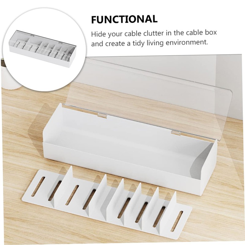Gatuida 1pc Multi Cable Storage Box Organizer for and Electronics