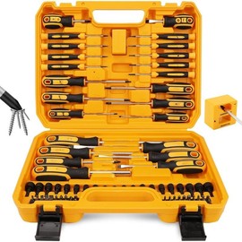 11-Counts Screwdriver Set 5 Phillips and 5 Slotted Tips Magnetic Screwdriver Set Screw Driver Work on Small Screws as Well as Large. Magnetizer Demagnetizer for Screwdriver Tips Bits and Small Tools Does not apply - Color: 86-Piece Magnetic Screwdriver S