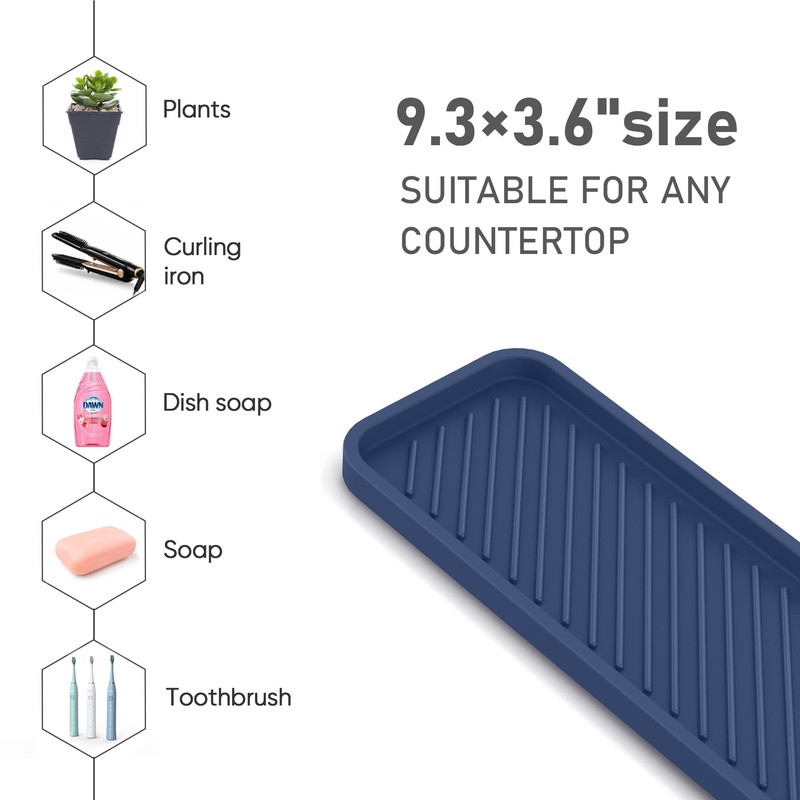 EG-SIPRO Silicone Sponge Holder, Kitchen Sink Organizer Tray, Sponge Caddy