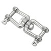 PATIKIL Double Shackle Swivel Hook M6 Load Capacity 300kg/66lbs 304