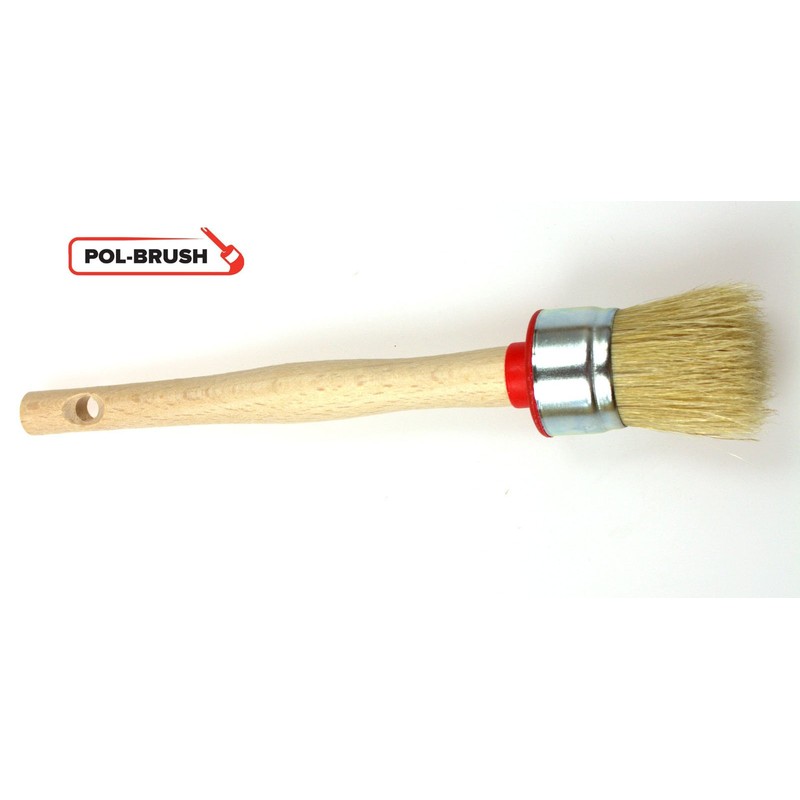Natural Bristle Round Paint Brush 1 pc - fi40 mm