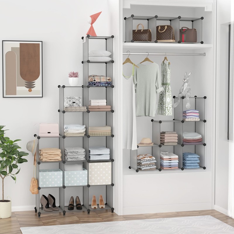 HOMIDEC Closet Organizers and Storage, 16 Cube Storage Organizer, Portable