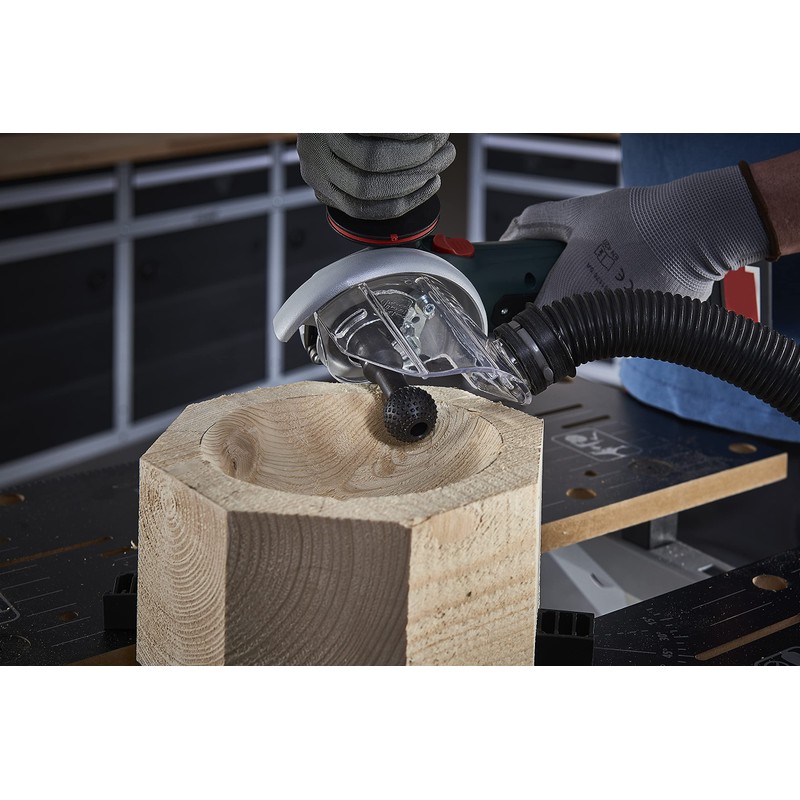 wolfcraft Ball Rasp for Angle Grinder, Ø 31.5 mm I