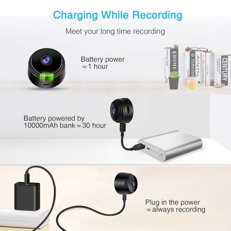 Night Vision Camera HD Wireless WiFi Remote Access Alarm Button