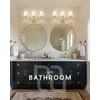 METWET Bathroom Light Fixtures, Brushed Gold Vanity Lights with Flared