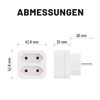 greate. greate 3X Doppelstecker fr Steckdose 2fach bis zu 1100W