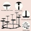 Black Iron Candelabra Candle Holder: Adjustable Fireplace Centerpiece Stand Decor