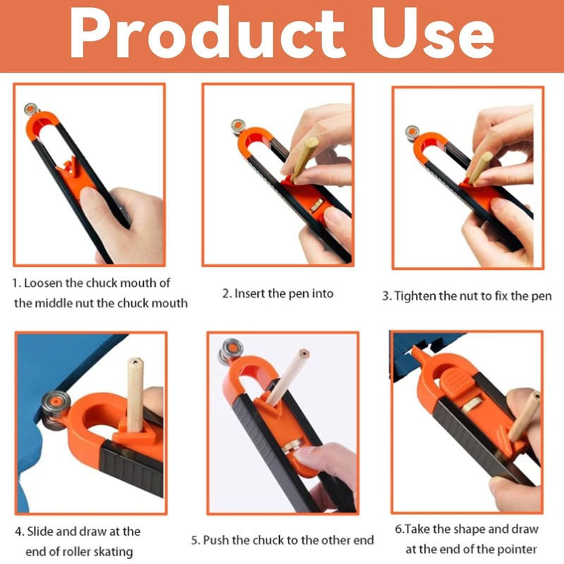 GIONAR 5Pcs Scribe Tool with Lock, Multi Functional Scribing Tool