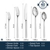 KINGSTONE 40 Piece Silverware Set, Flatware Set for 8, 18/10