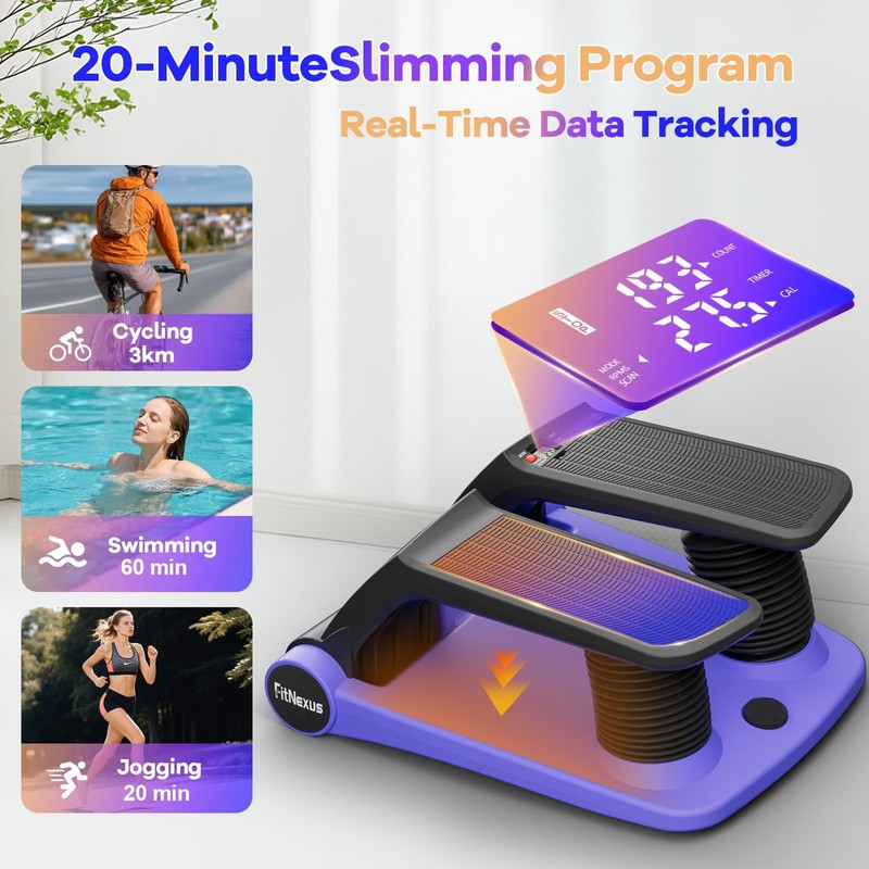 Air Compression Resistance Stepper – Adjustable Mini Stair Climber for