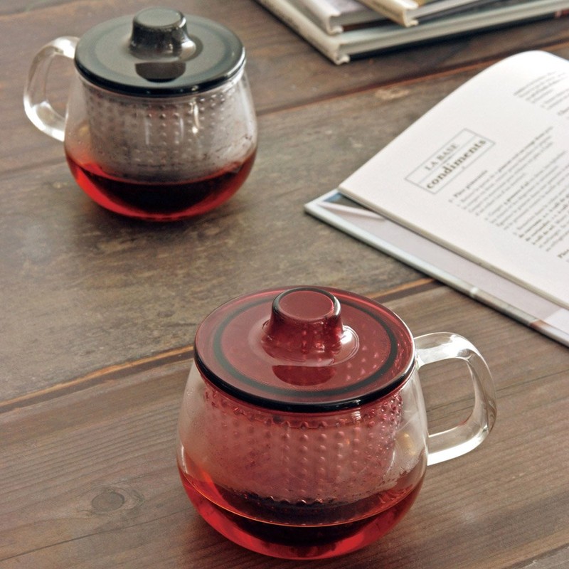 KINTO (キントー) UNITEA ユニマグ 350ml ワインレッド 耐熱ガラス 22914