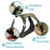Gooby Trailblazer Harness - Olive Branch, X-Small - Shock Absorbing