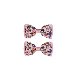 MeiMei Number National Maths Pattern 3.25 inch Hair Bow Slide Barrette Alligator Hair Clip, Handmade Grils Hair Accessories, 2 Pieces (Maths 2, Tux38 Bow, Clips)