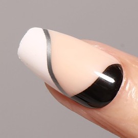 Bluesky Press On Nails - Ballerina Tip - Monochrome False Nails With Glue Tabs, 24Pcs Press On Nails in Various Sizes, Fake Nails for Women