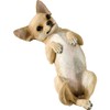 Sandicast Small Size Tan Chihuahua Sculpture, Lying Back