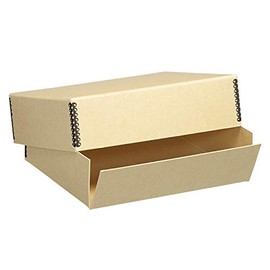 Lineco Tan 11x14 Museum Storage Box Removable Lid and Drop Front Design 11 x 15 x 3, Archival Acid-Free with Metal Edge. Protect Longevity, Photos, Documents, Cards, Magazine, Prints, DIY.
