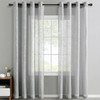 TERLYTEX Silver Curtains for Living Room, Metallic Silver Foil Sparkle