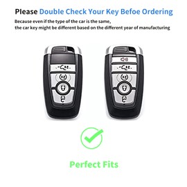 LJMTBKAN TPU Key Fob Case Cover Suitable for Ford F150 F250 F350 F450 F551 Edge Explorer Smart Key Fob, Model-a(white), white