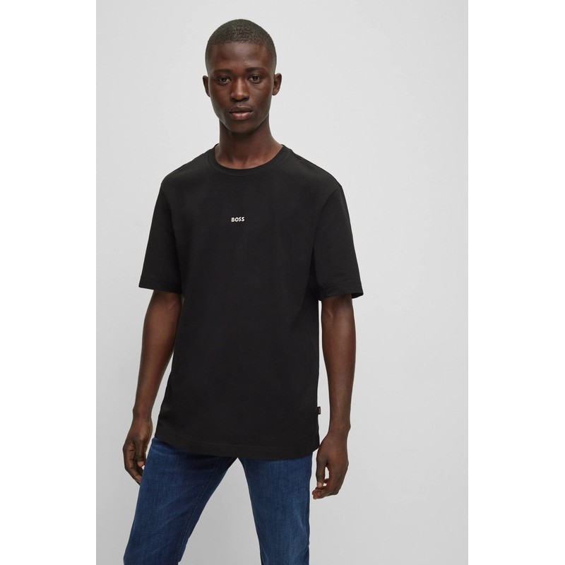 BOSS Men's TChup Relaxed Fit Stretch Cotton T-Shirt with Logo