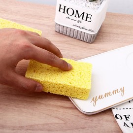 6 Pack Compressed Kitchen Sponges, Non-Scratch Sponge Scrub for Dishes Cleaning, Kitchen Bathroom Sponges Scouring Pad