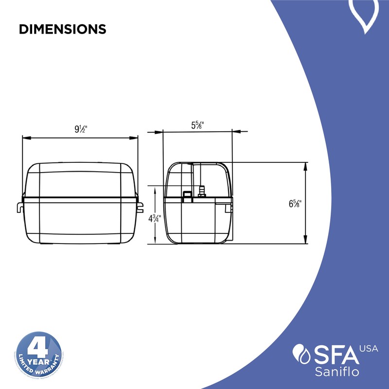 SFA SANIFLO - Sanicondens - Condensate Pump - Easy Installation