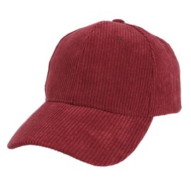 JOYISURE Baseball Cap Herren Damen Einfarbige Cord Baseballmütze Sommer Beiläufiger Schirmmütze Einstellbar Atmungsaktiv Baseballkappe UV-Schutz Baseball Kappe für Draussen,Sport und Reisen,Wein