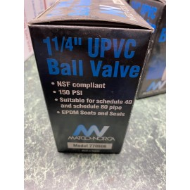 Matco-norca Matco Norca 770S06 1 1/4”UPVC Ball Valve solvent 150 psi lot of 8