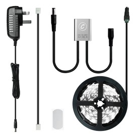 Sensky LED Strip Motion Sensor 2.5 m, 12 V-24 V LED Wardrobe Lighting with IR Motion Sensor, Cool White LED Strip for Bedside, Stairs, Cupboard, Bedroom