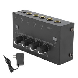 Professional Sound Mixer 4 Channel Listening Headphone Amplifier HA400p for Clubs Bars 100‑240V US Plug