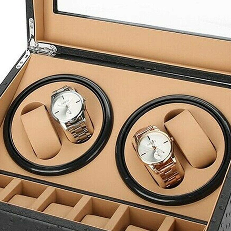 YIYIBYUS AC 100-240V Watch Storage Display Box,4+6 Automatic Watch Winder