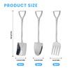 6 Pcs Silver Mini Shovel Spoons and Fork Set, 304