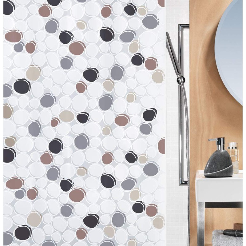 Spirella Dido PEVA Opaque Plastic Shower Curtain, 180 x 200