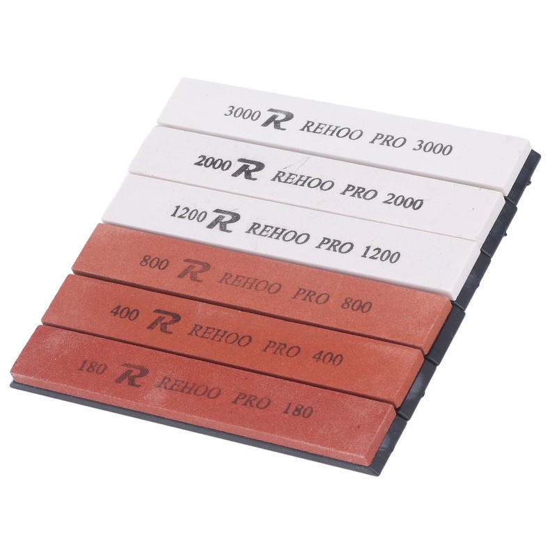 6pcs Whetstone White Corundum Multifunctional 80 400 800 1200 2000