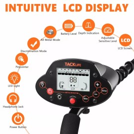 TACKLIFE Professional Metal Detector, Outdoor Metal Detector, MMD07