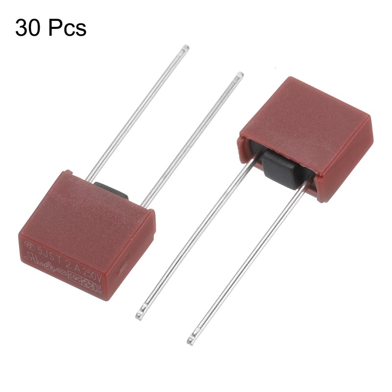 sourcing map 30Pcs DIP Mounted Miniature Square Slow Blow Micro