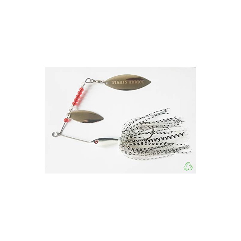 FISHIN ADDICT Spinnerbait Salt N Pepper fishing lure 16g