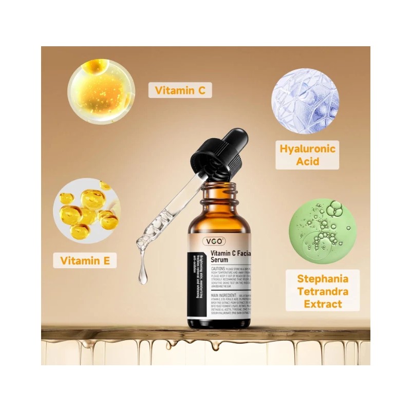 VGO Vitamin C Vitamin E Facial Serum, 30ml / 1.01oz