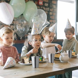 BYEGOU 6 Pack Stainless Steel Cups 12 OZ/350ml Stackable Pint Cup Tumbler, Metal Unbreakable Drinking Glasses, Rainbow Shatterproof Drinkware for Camping Travel Home Restaurant Dishwasher Safe