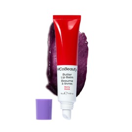 MCoBeauty - Luscious Butter Lip Balm - Moisturising Shimmer with Shea Butter and Vitamin E - Helps Lips Feel Soft, Smooth and Glossy All Day - Lip Balm Tinted - Berry Scent