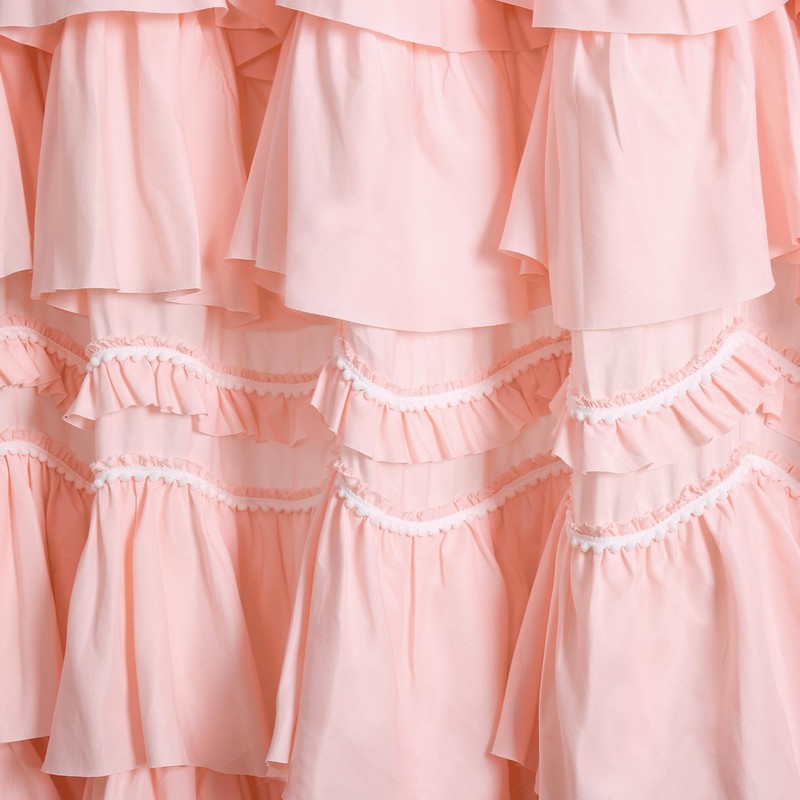 Lush Decor Kemmy Ruffled Shower Curtain, Single, 72" W x