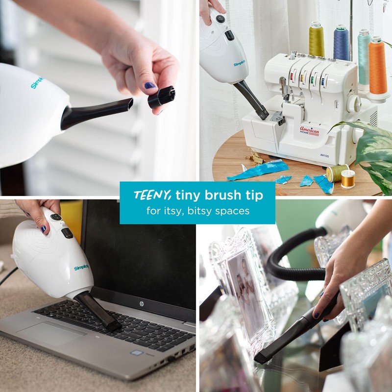 Simplicity Vacuums Flash Mini Handheld Vacuum with Attachments, Powerful Corded