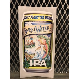 SWEETWATER BREWING Atlanta GA ~ IPA ~ Fish Logo ~ CAN Shaped Sticker Sign 420