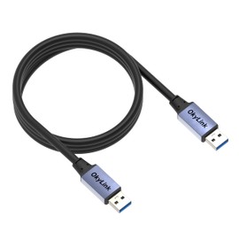 OkyLink USB 3.0 USB a to USB a Cable, Male to Male USB Cable, High Speed Stable Transmission, Suitable for Printers, Scanners, Cameras, Supports bidirectional Data Transfer (5Gbps, Gray, 5ft(1.5M))