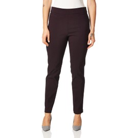 Briggs New York Women's Super Stretch Millennium Welt Pocket Pull On Career Pant Pants, Dark Pickled Beet, 6